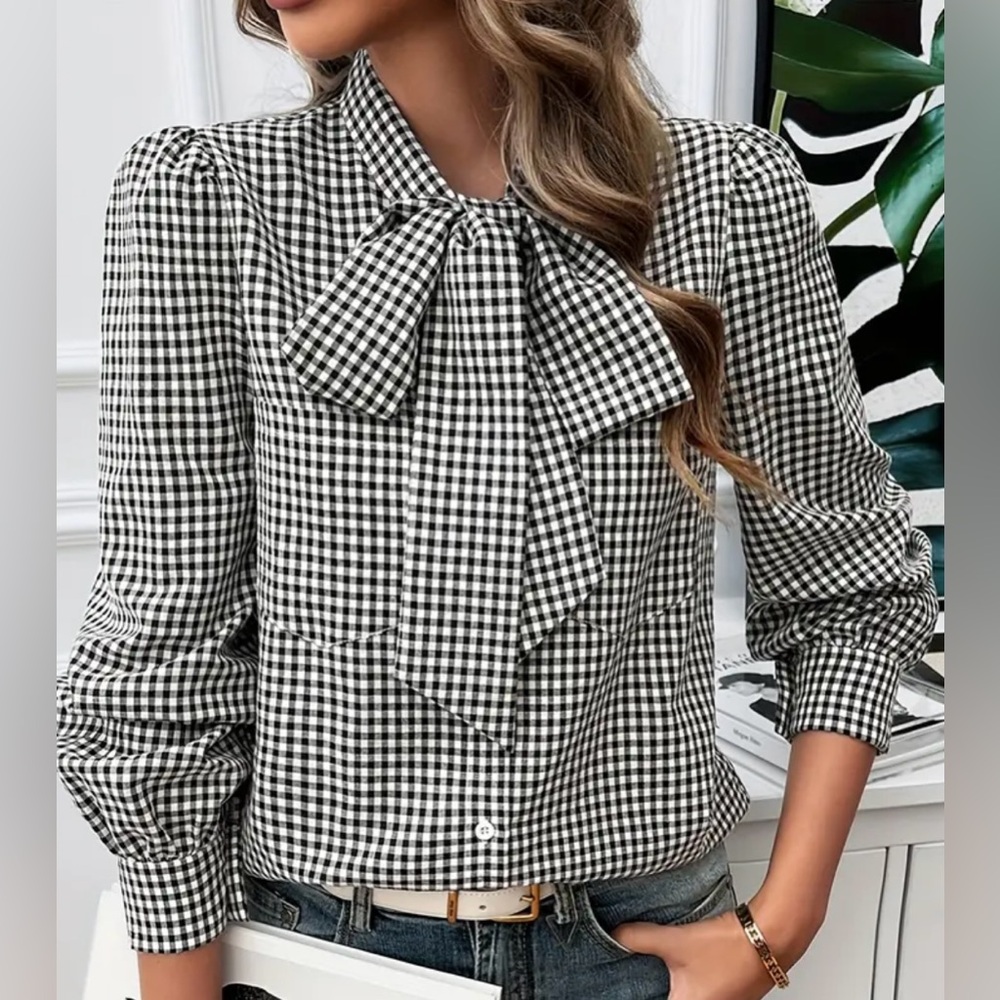 Preppy Gingham Lightweight Button Down Shirt